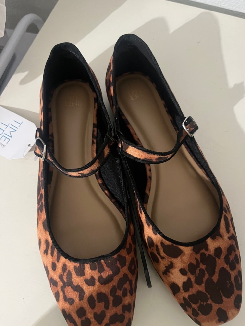New Time And Tru Women’s Leopard Print Mary Jane Flats Shoes Size 11 NWT - Picture 8 of 9